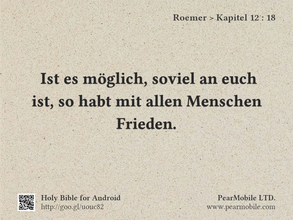 Roemer, Kapitel 12:18